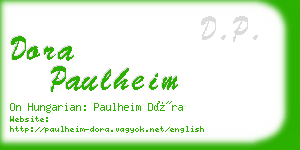 dora paulheim business card